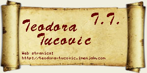 Teodora Tucović vizit kartica